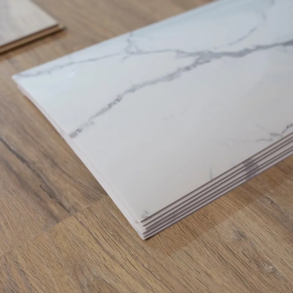 Płytki samoprzylepne na ścianę zestaw 6 szt. 60x30 cm Statuario Venato – SP TREND