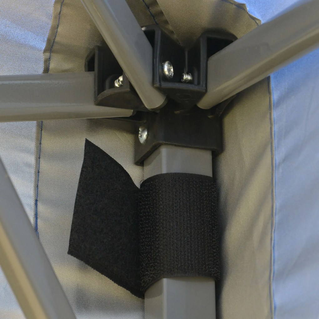 Outsunny Pawilon ogrodowy, składany pawilon, namiot festynowy, namiot ogrodowy w zestawie z kołkami i linami, tkanina Oxford, 2,95 x 2,95 x 2,64 m, Niebieski