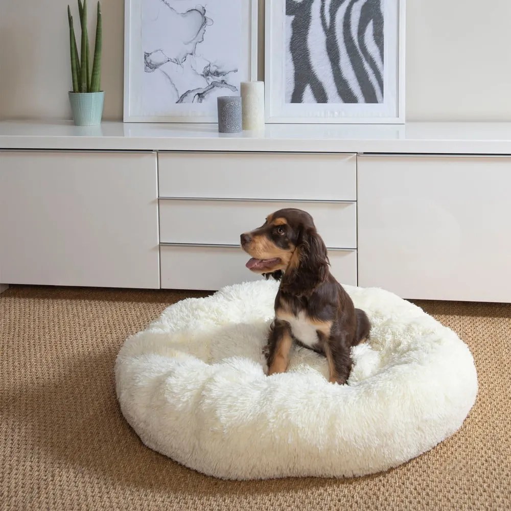 Kremowe legowisko dla psów ø 75 cm Fluffy – Love Story