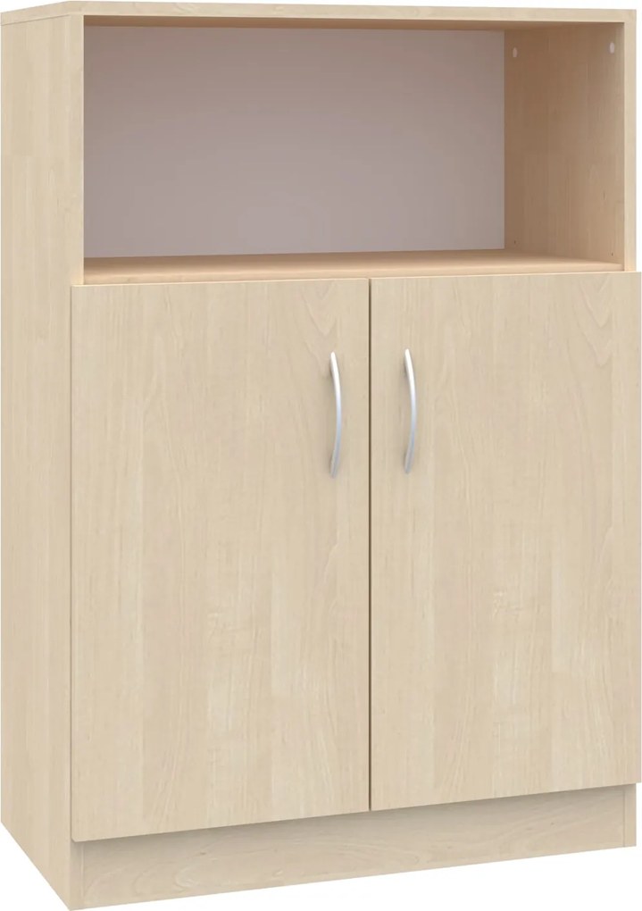 Dwudrzwiowa szafka biurowa na klucz Simple z półką, 80x40x120,5 cm, index 80-3P-2F2