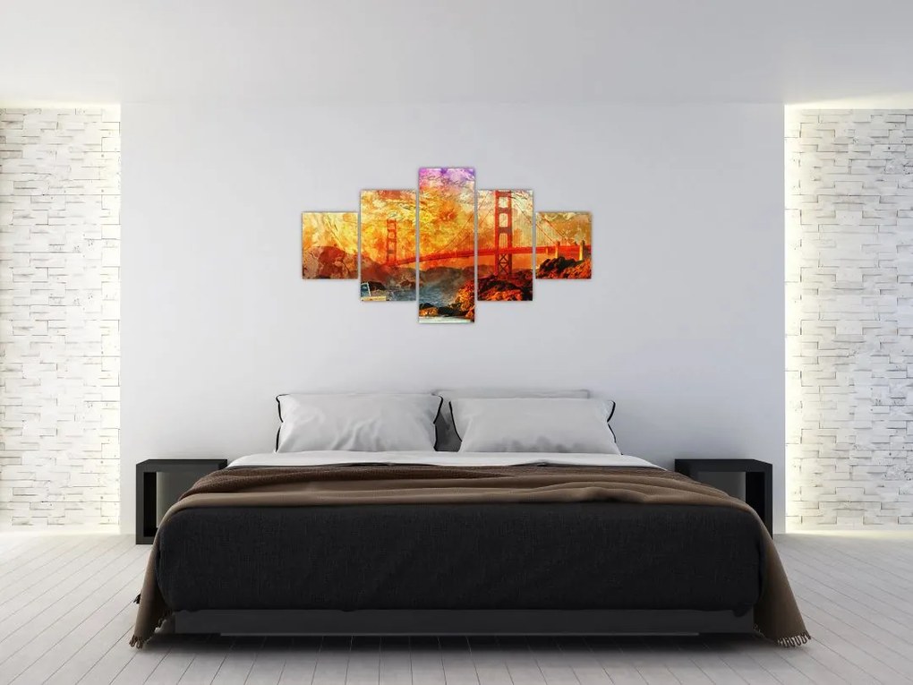 Obraz - Golden Gate, San Francisco, Kalifornia (125x70 cm)