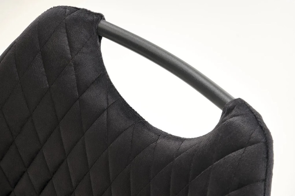 Krzesło tapicerowane K569 VELVET czarne HALMAR