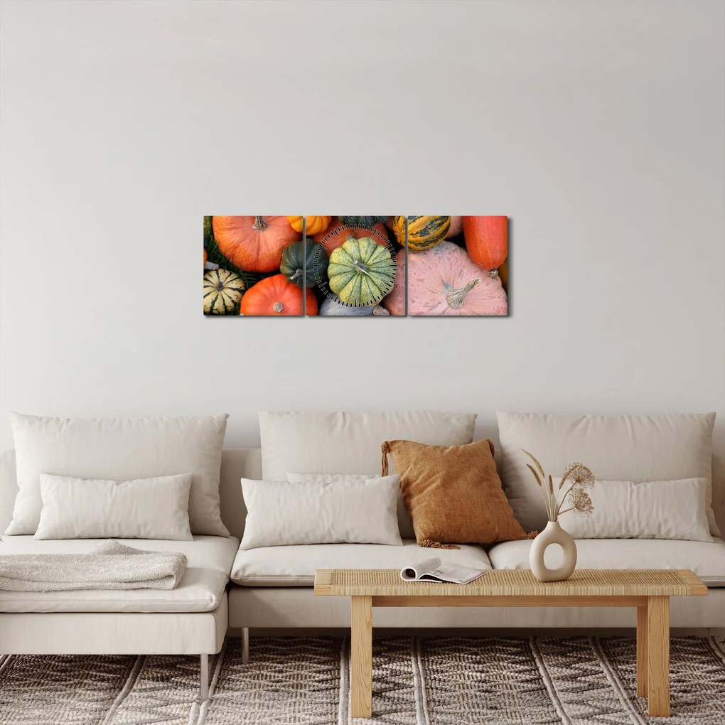 Obraz - Dynia (z zegarem) (90x30 cm)