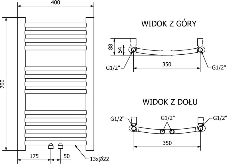 Mexen Ares grzejnik elektryczny 700 x 400 mm, 300 W, biały - W102-0700-400-2300-20