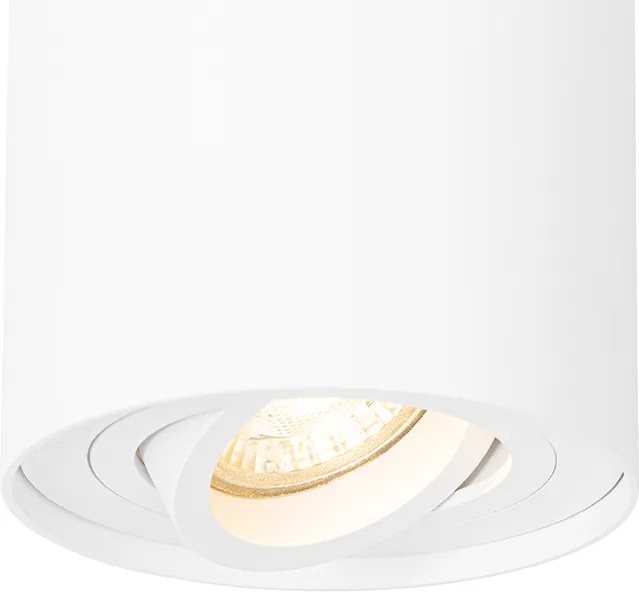 Biały nowoczesny plafon sufitowy z możliwością obrotu i pochylenia - Rondoo up