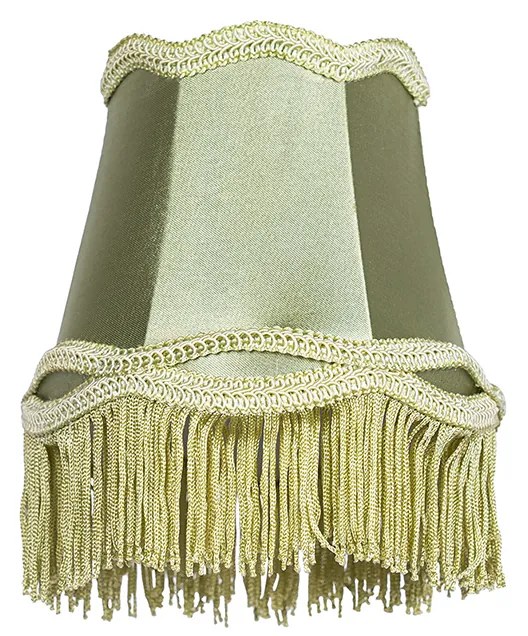 Abażur z tkaniny zielony 12 cm - Granny