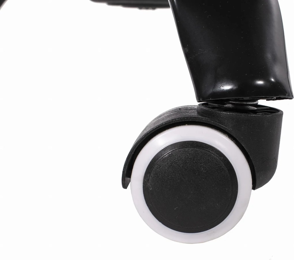 PROMOCJA Czarny fotel biurowy AVOLA z eko skóry II. jakość