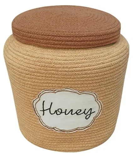 Jasnobrązowy tekstylny dziecięcy kosz na zabawki ø 28x27 cm Honey Pot – Lorena Canals