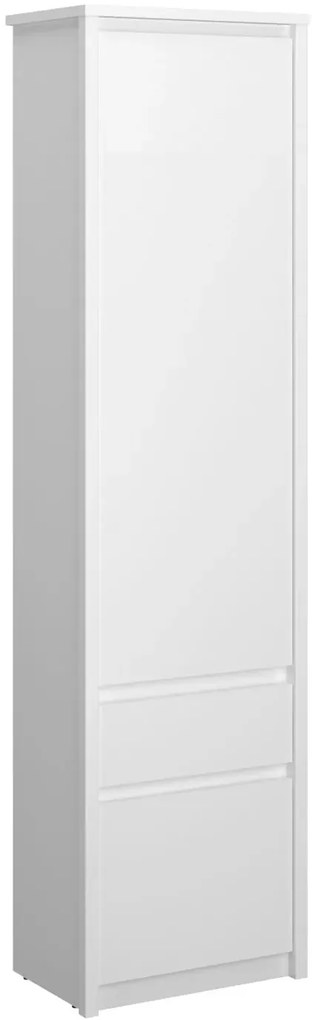 Biały regał skandynawski zamykany z szufladą D0-F51