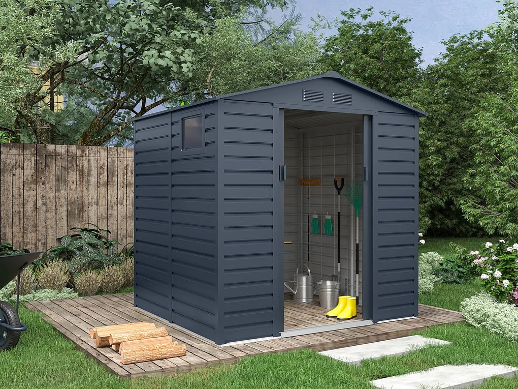 Wiata ogrodowa ADELMO ze stali galwanizowanej - Antracytowy - 4,15 m² - ADELMO