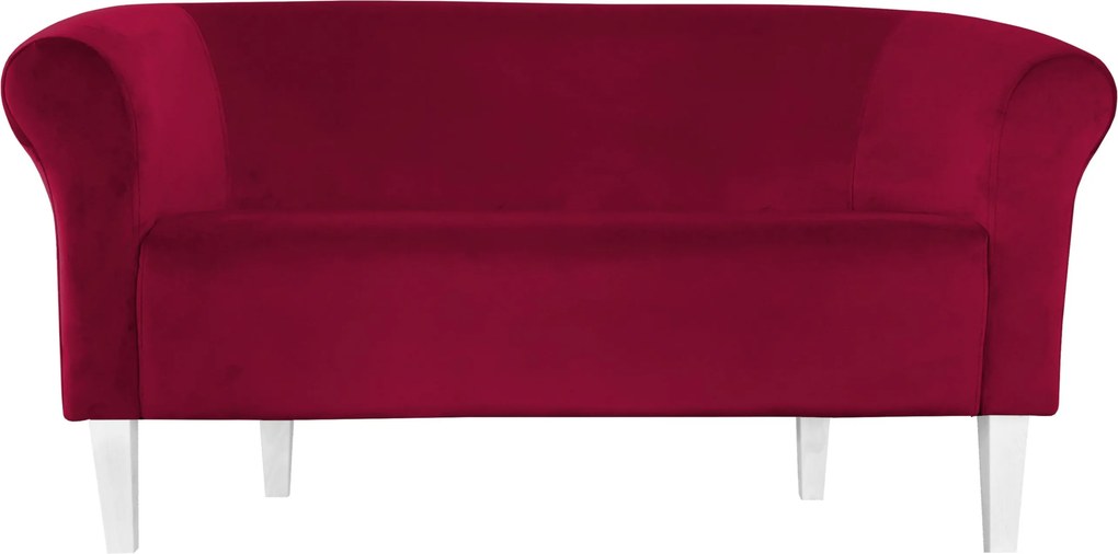 Sofa Milo tkanina Welur wygodna sofa tapicerowana do salonu i poczekalni : Kolor nogi - Biała, Kolor tkaniny - VELVET - MG31, Typ tkaniny - Velvet, Wysokość nogi - 20 cm