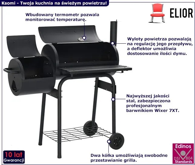Klasyczny grill z opcją wędzenia M9-K22