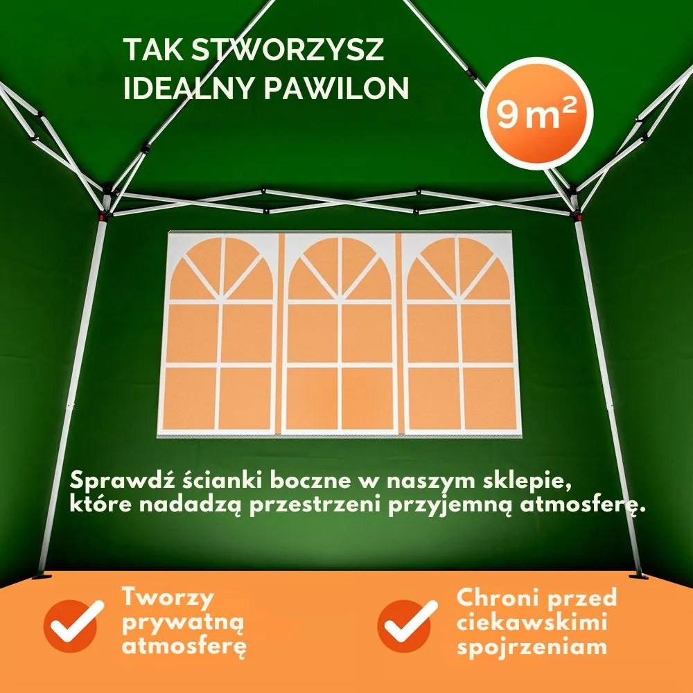 Pawilon CAPRI, 3x3m, zielona Casaria