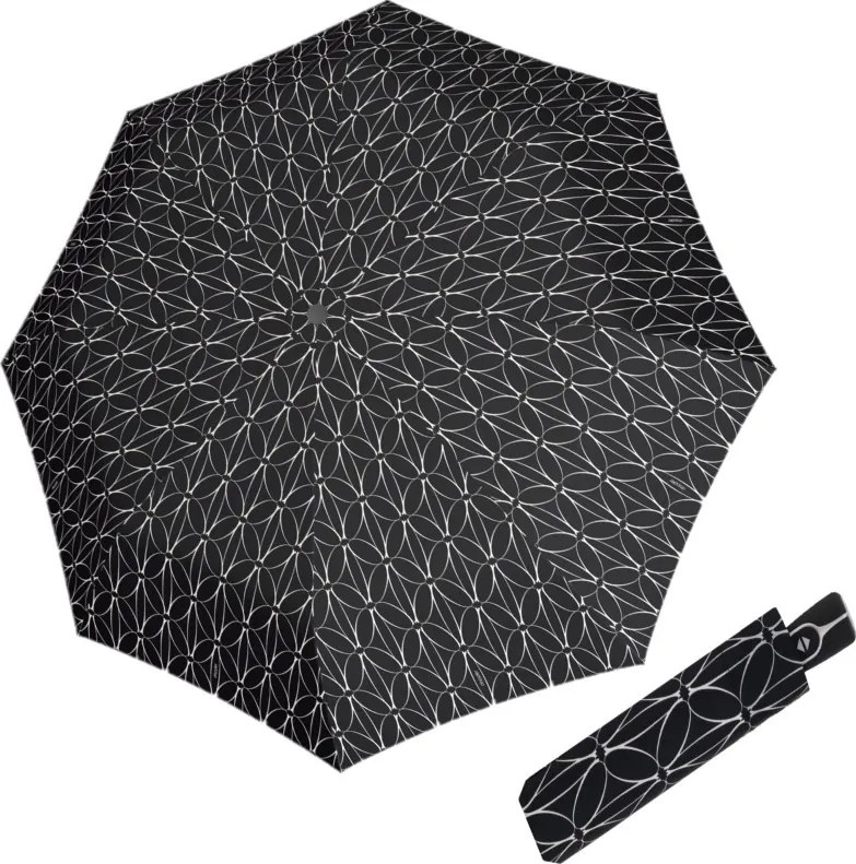 Doppler Fiber Magic Black&White Rings damski parasol automatyczny