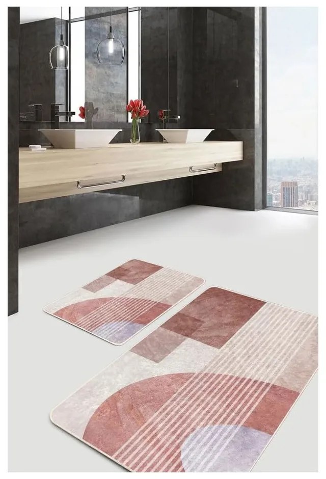 Aksamitne dywaniki łazienkowe zestaw 2 szt. 60x100 cm – Mila Home