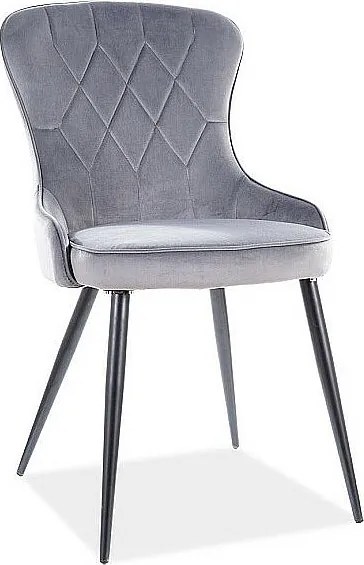 Krzesło LOTUS VELVET szare