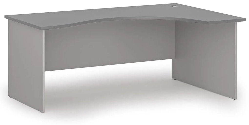 Ergonomiczne biurko PRIMO GRAY, 180x120 cm, prawe, szary/grafit