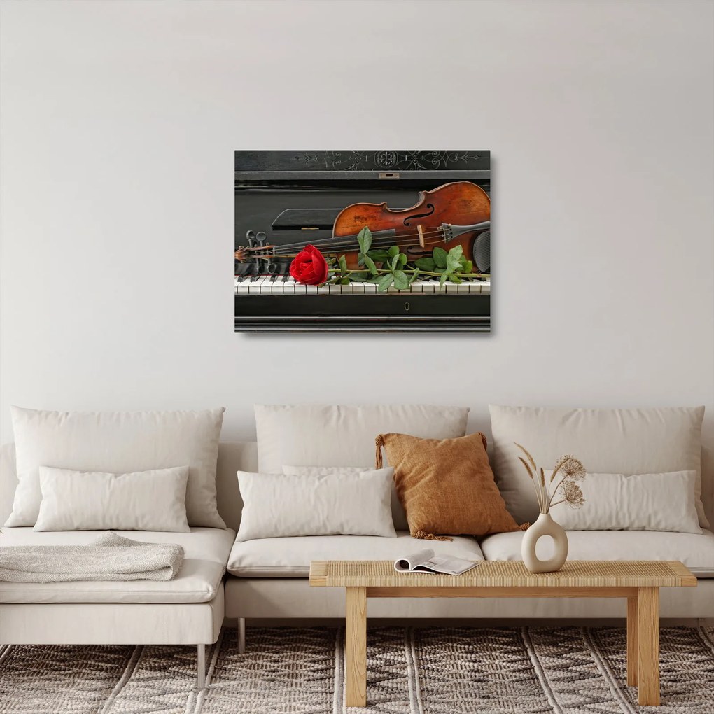 Obraz na szkle - Pamięć muzyka (70x50 cm)
