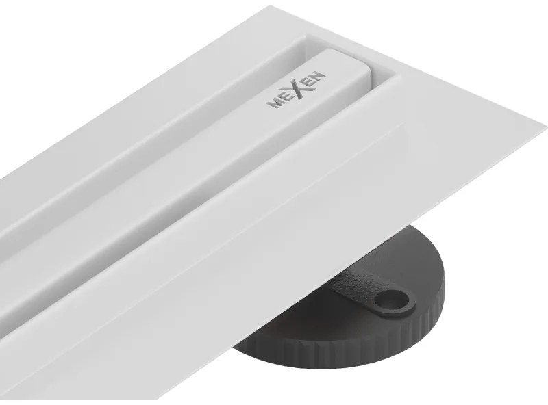 Mexen Flat 360° Slim odpływ liniowy obrotowy 130 cm, biały - 1241130
