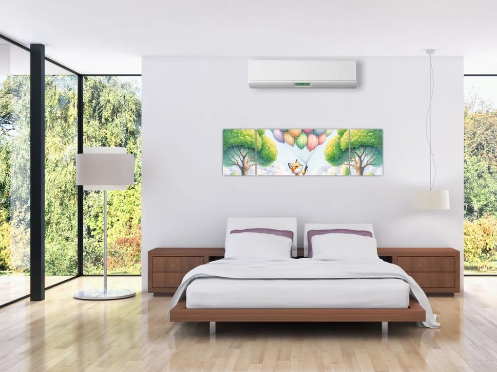 Obraz – Szczęśliwy lis (170x50 cm)