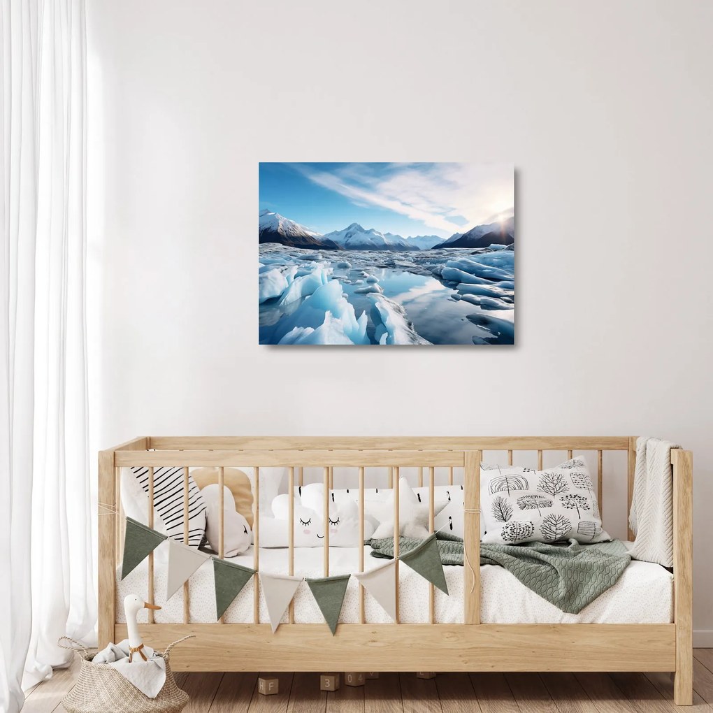 Obraz na szkle - Formacje lodowcowe (70x50 cm)