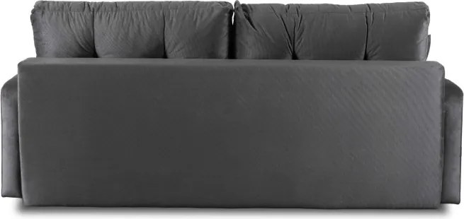 Sofa z Funkcją Spania FAVIO Wersalka Rozkładana Dwuosobowa Welurowa Szara Nowoczesna do Salonu