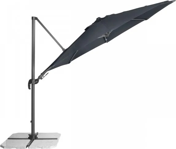 Derby RAVENNA 330 cm – duży ogrodowy parasol z wysięgnikiem i boczną nogą - Towar z drobną wadą (S300)
