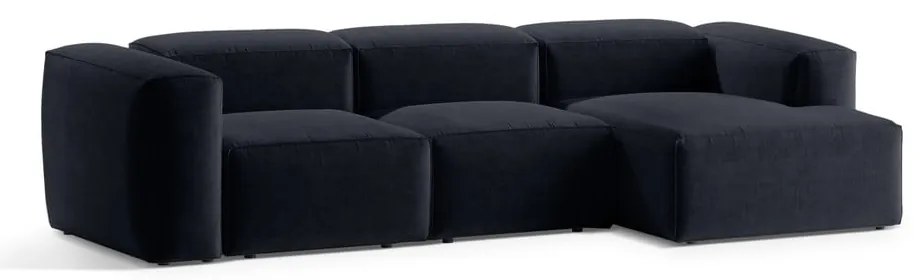 Ciemnoniebieski narożnik (prawostronny/z szezlongiem) Bergano – Cosmopolitan Design