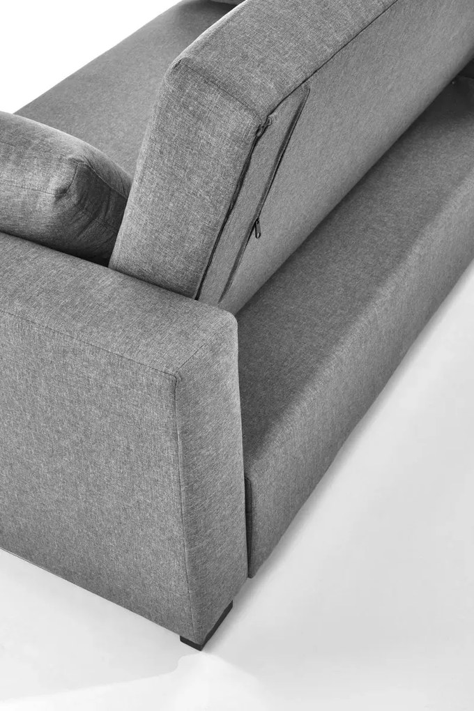 Sofa rozkładana z funkcją spania PAULINIO szara HALMAR