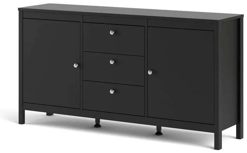 Czarna niska komoda 152x80 cm Madrid – Tvilum
