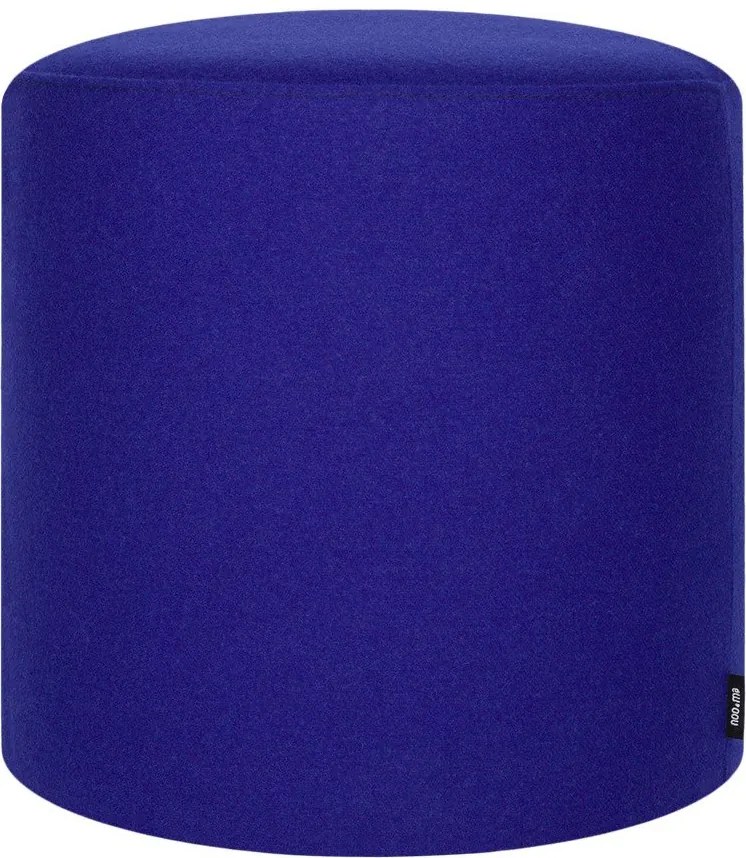 Niebieski wełniany puf Folk – noo.ma