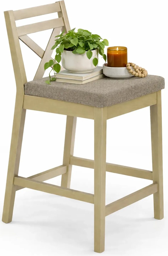 Drewniane skandynawskie krzesło barowe dąb sonoma L9-R77