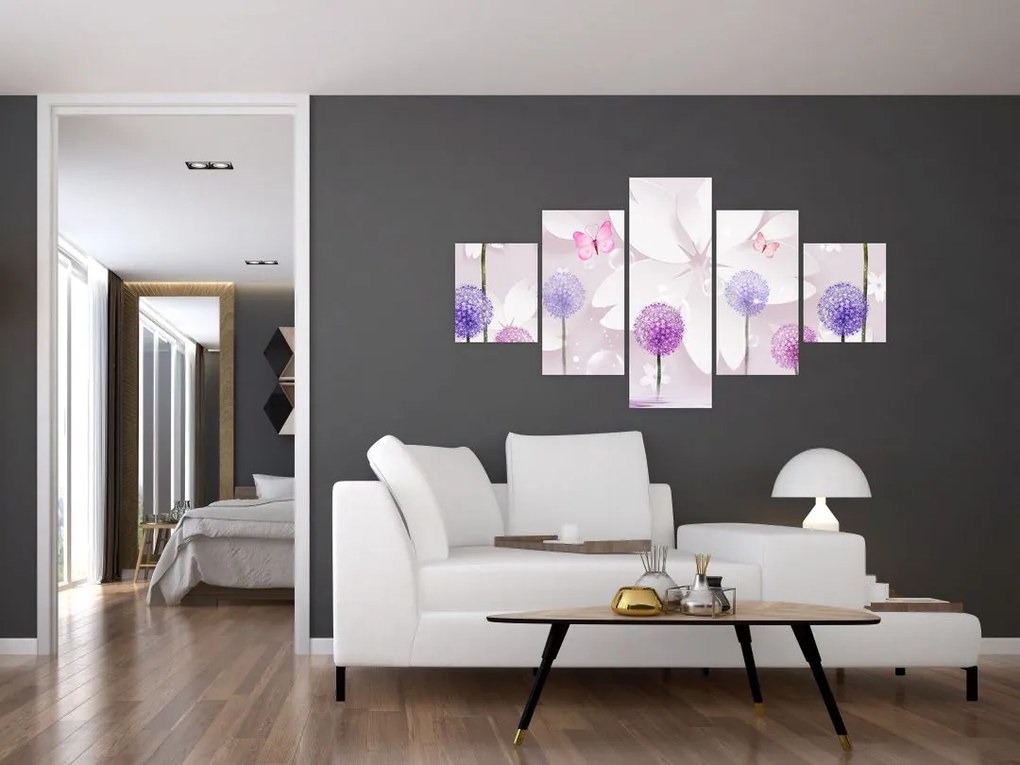 Obraz - Na rzece kwiatów (125x70 cm)