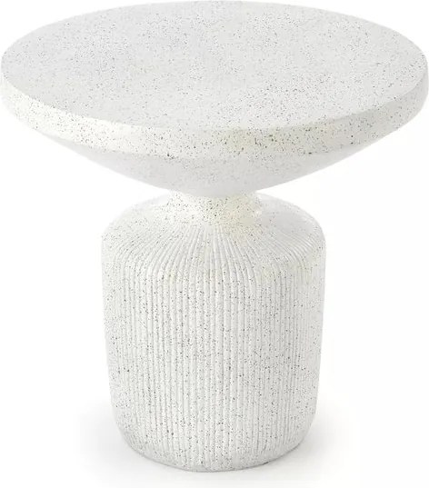 Stolik kawowy Sintro 54 cm - białe lastryko