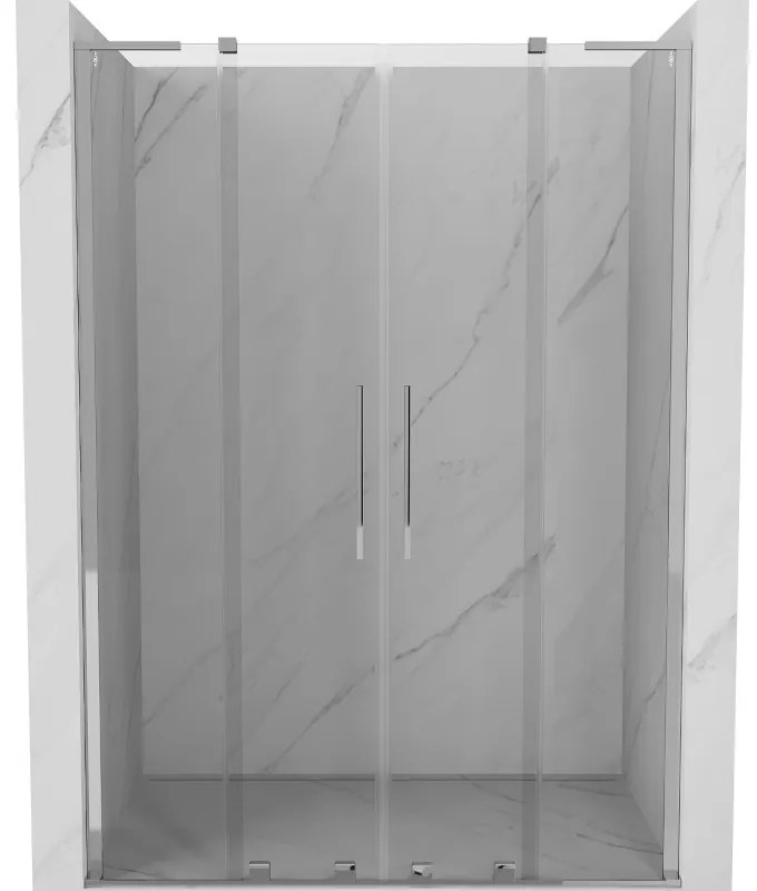 Mexen Velar L Duo drzwi prysznicowe rozsuwane 140 cm, transparent, chrom - 871-140-003-02-01