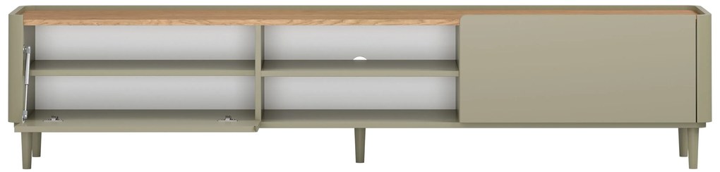 Szafka RTV Elivo 220 cm na nóżkach - eukaliptus / dąb baltic dune
