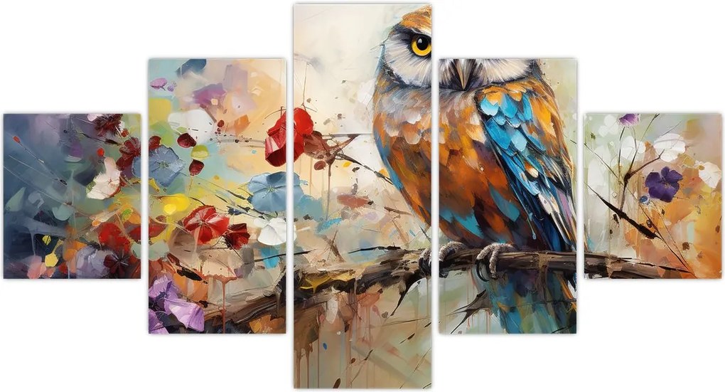 Obraz - Malowana sowa (125x70 cm)