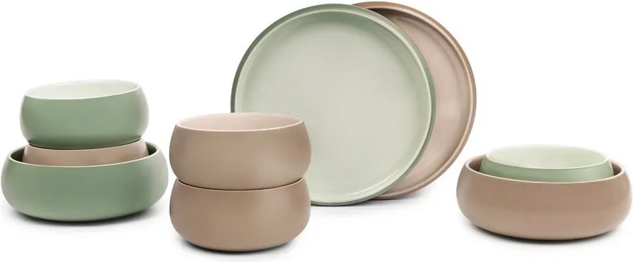 Zielone kamionkowe miski zestaw 4 szt. 600 ml Aura Luma – Bonami Selection