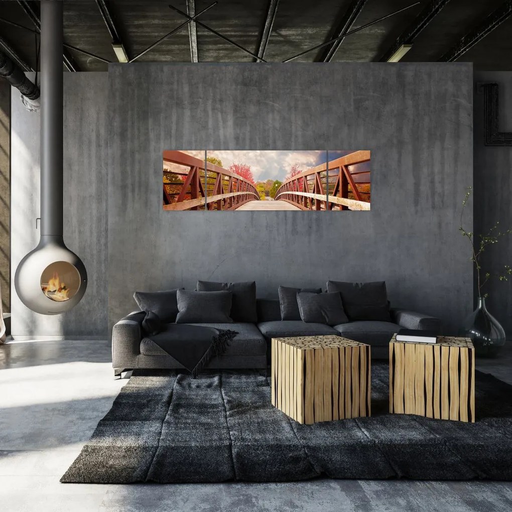 Obraz - drewniany most (170x50 cm)