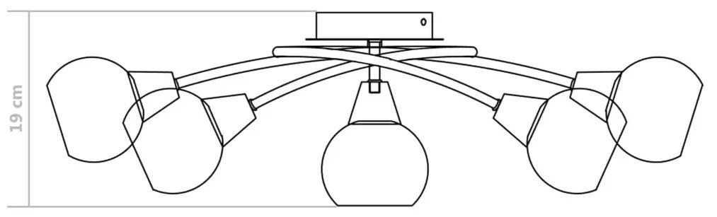 Lampa sufitowa ceramiczna z okrągłymi kloszami - EX215-Meliva