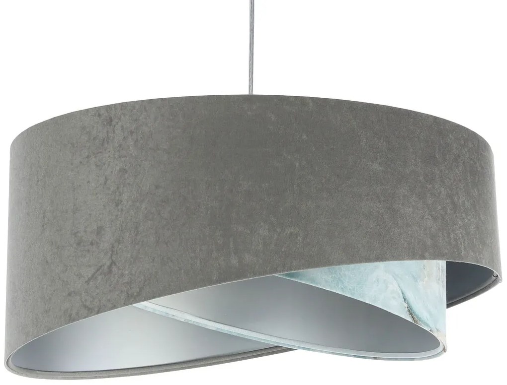 Szaro-niebieska lampa wisząca asymetryczna H7-B84