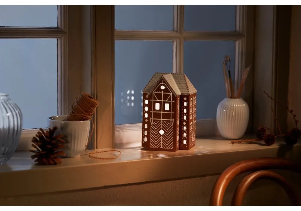 Kamionkowy świecznik na świeczkę typu tealight Gingerbread Lighthouse – Kähler Design