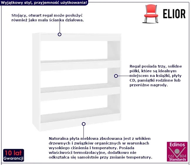 Regał Do Biały Salonu F7-W28
