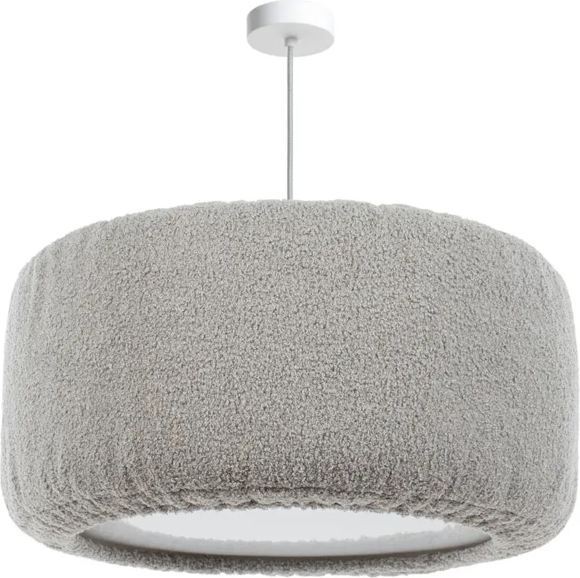 Szary pluszowy żyrandol wiszący 30 cm - 3X M061 S3-H26