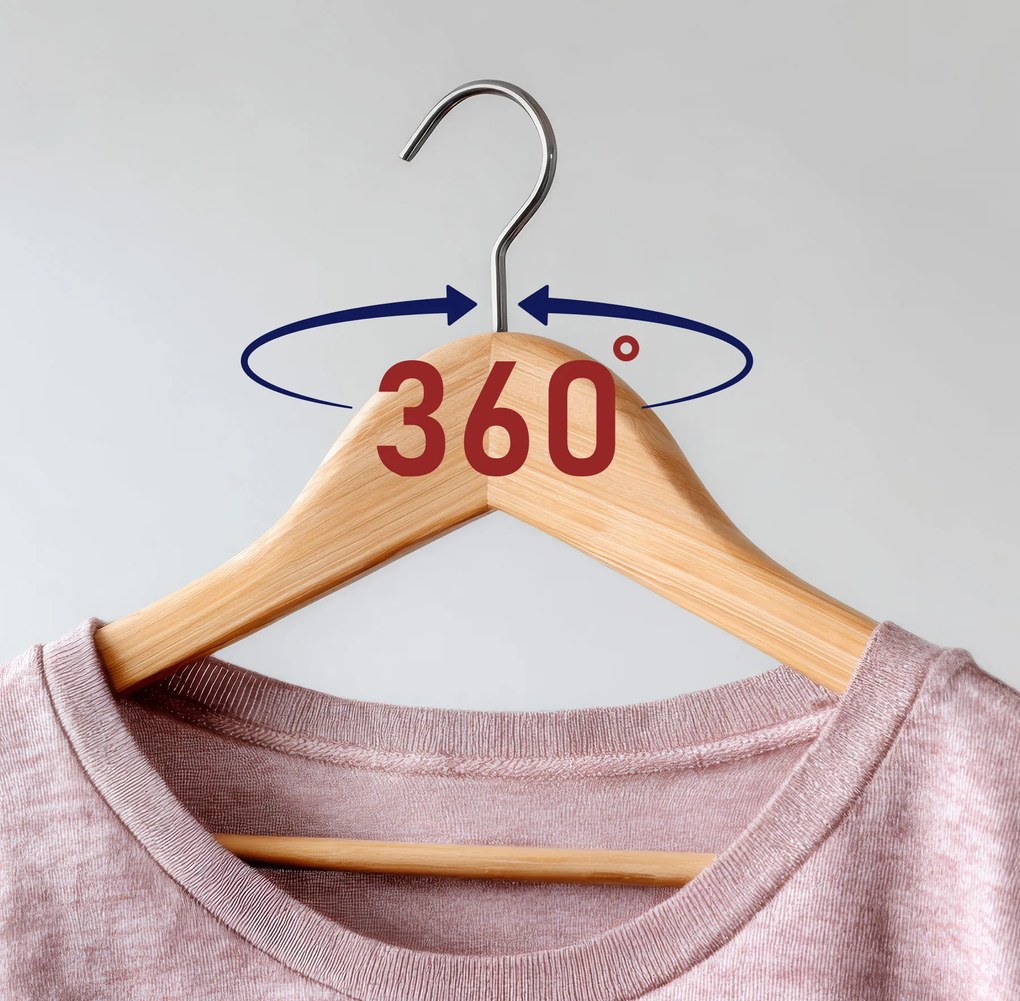 Wieszaki drewniane na ubrania do szafy 10 szt