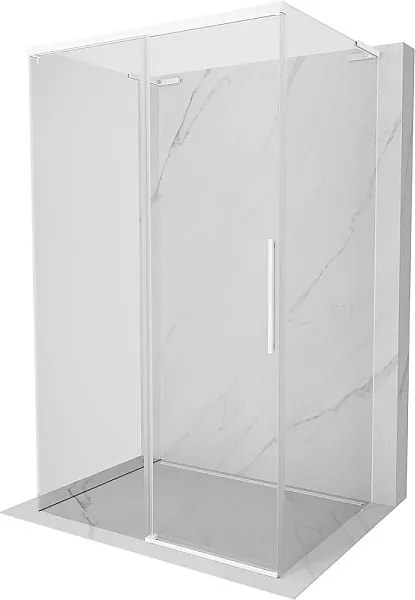 Mexen Rox-3S L kabina prysznicowa 3-ścienna rozsuwana 95 x 110 cm, transparent, biała - 8C2L-095-110-20-00-3S