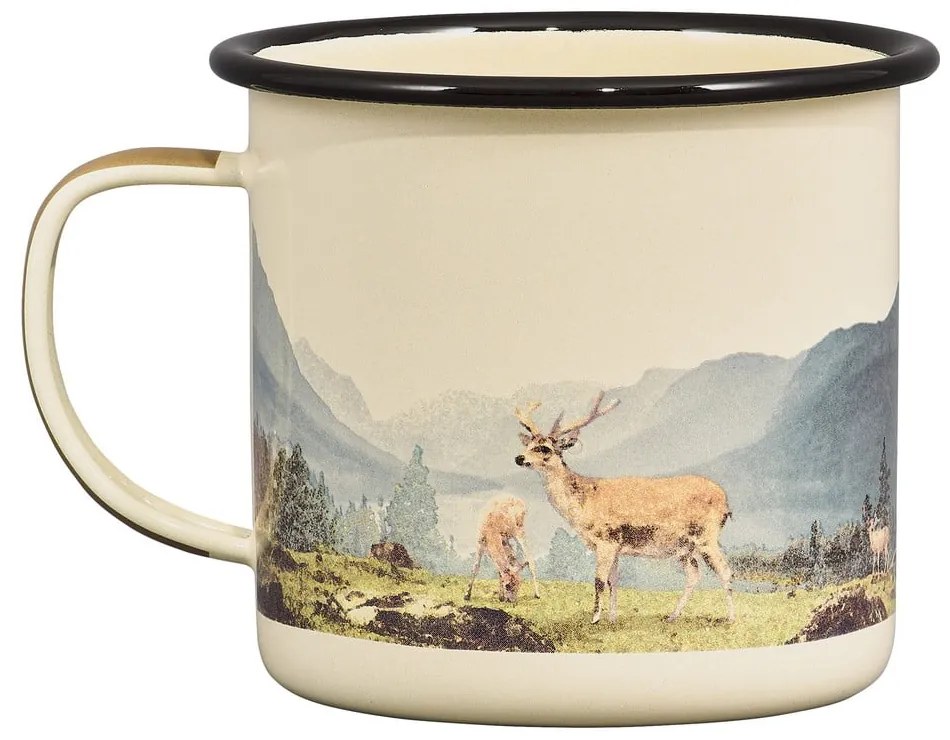 Beżowy emaliowany kubek 0.5 l Great Outdoors – Gentlemen's Hardware