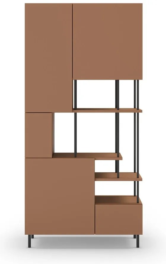 Ceglasty regał 84x175 cm Perla – Marckeric
