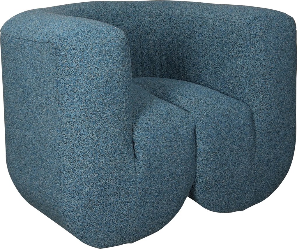 Designerski fotel z tkaniny szenilowej Nua N88-100