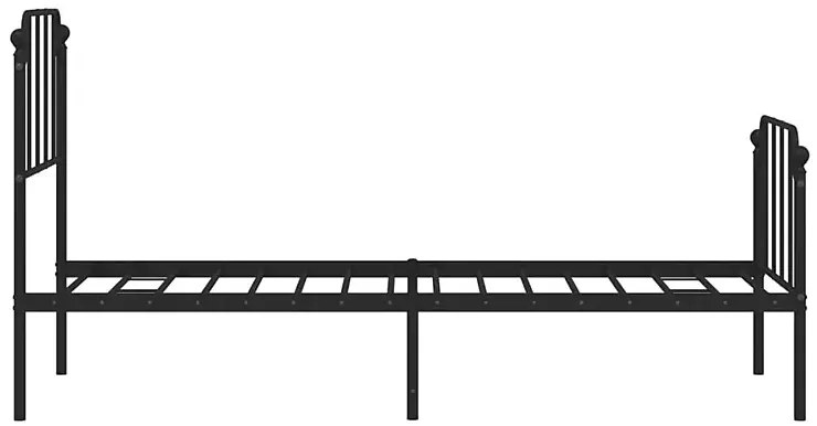 Czarne metalowe łóżko loftowe 90x200 cm - Barold